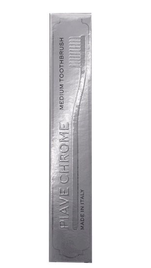SILVER Care Piave Chrome Medium Toothbrush