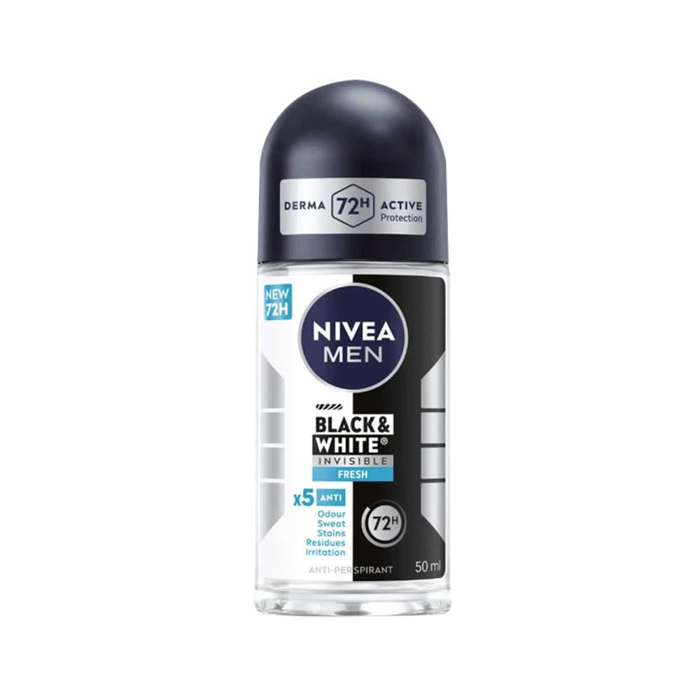 NIVEA Men Black&White Invisible Fresh 72h Anti-Perspirant Roll-On - 50ml