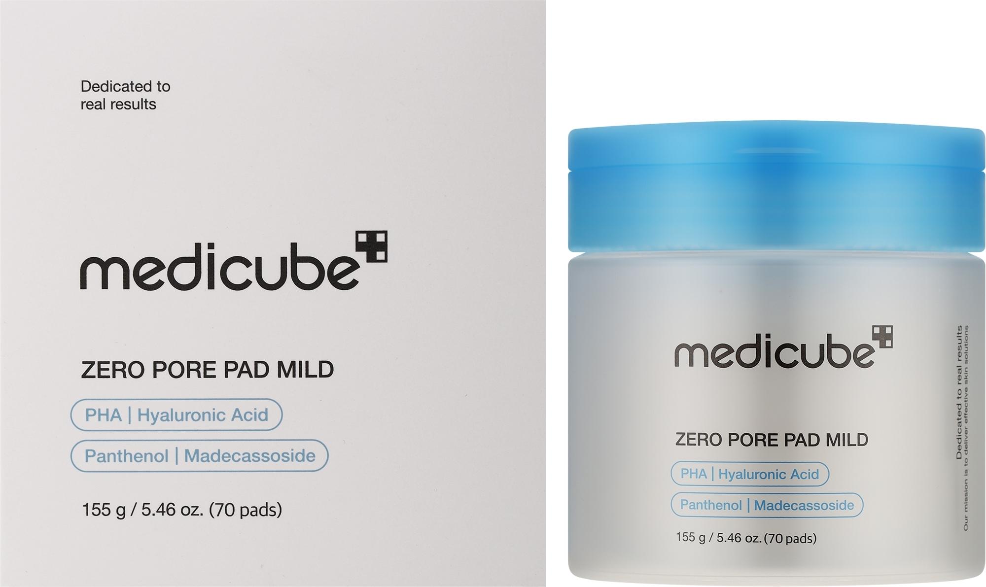 MEDICUBE Zero Pore Pad Mild Hyaluronic Acid - 155g (70 pads)