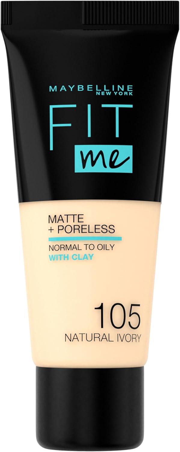 MAYBELLIN Fit Me Matte Poreless 12h Normal To Oily Foundation - 105 NATURAL IVORY