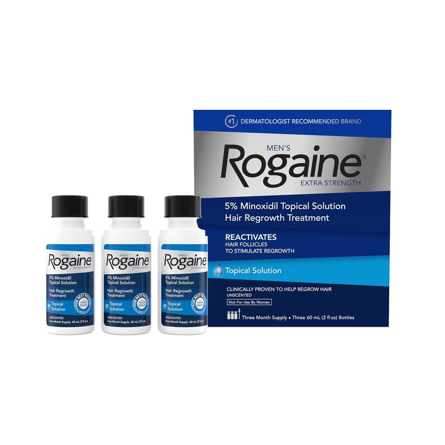 Men's Rogaine Extra Strength 5% Minoxidil Topical Solution - 3* 60 ml