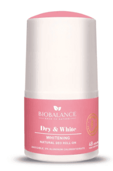 BIOBALANCE Dry & White Natural Deo Roll - On - 50ml