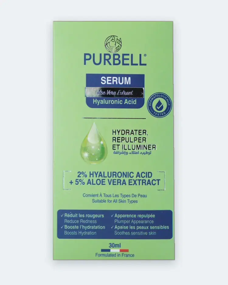 PURBELL 2% Hyaluronic Acid + 5% Aloe Vera Extract Serum - 30ml
