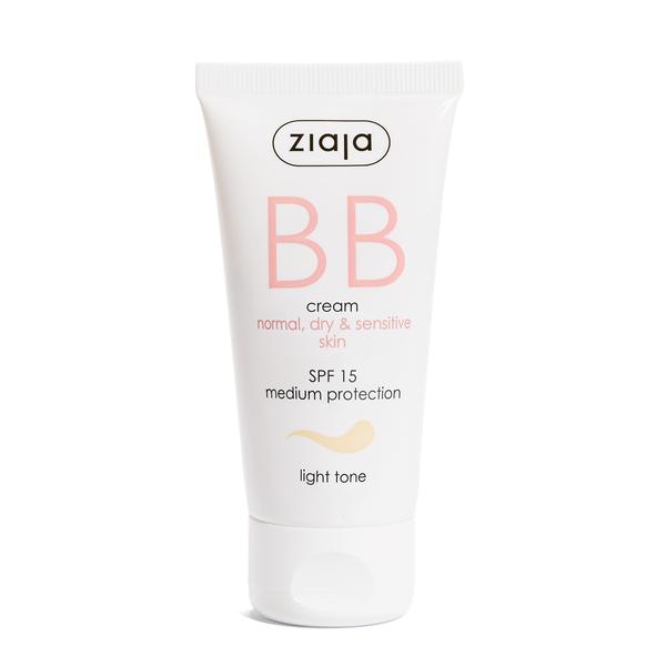 Ziaja BB Cream For Normal, Dry & Sensitive Skin Spf 15 Light Tone - 50ml