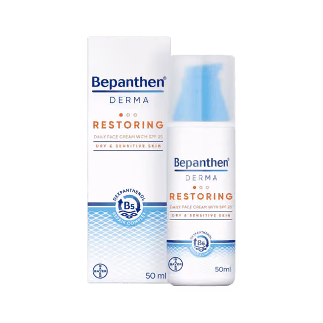 Bepanthen Derma Restoring Daily Face Cream With SPF 25 Dry & Sensitive Skin - 50ml