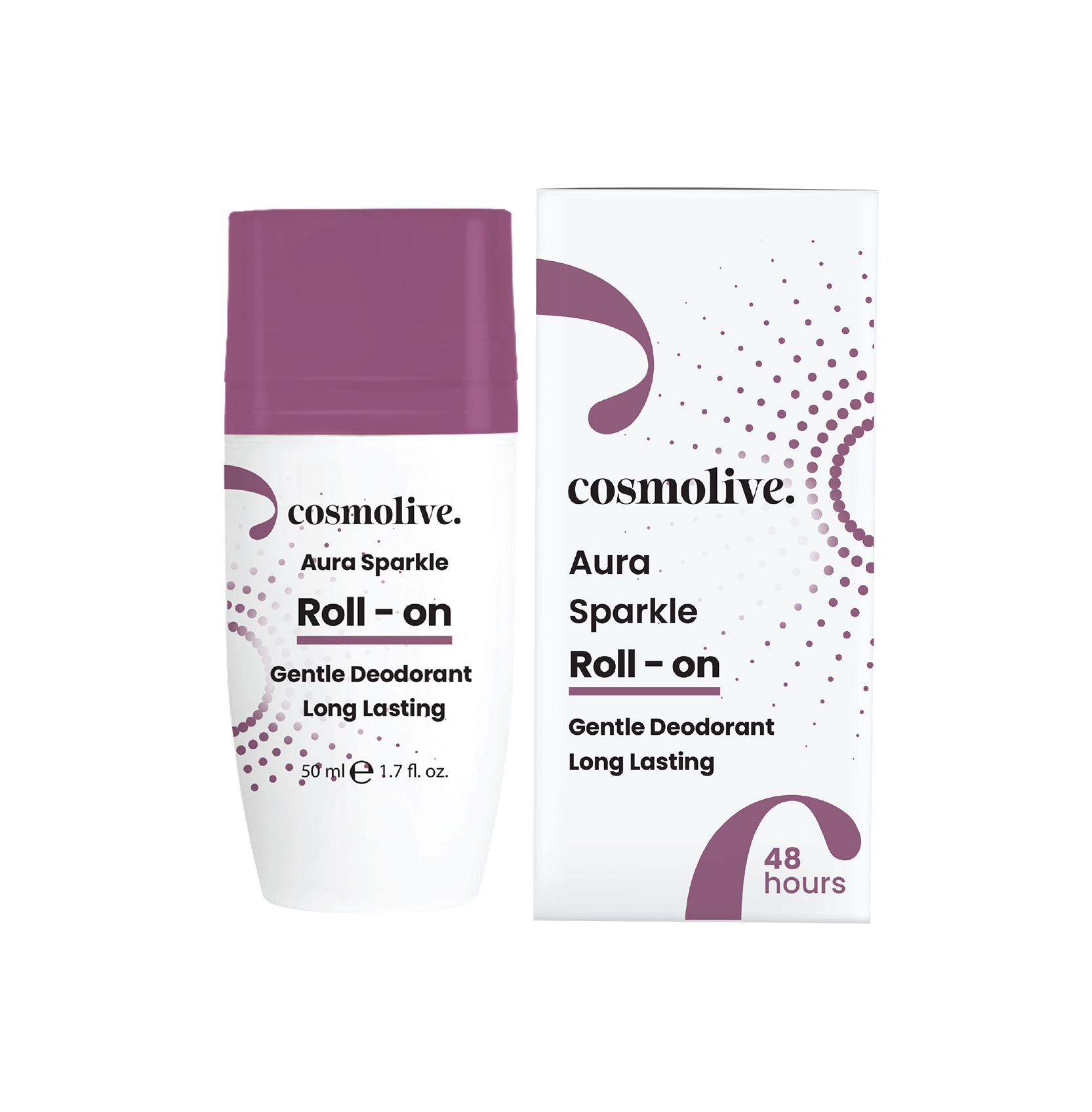 COSMOLIVE Aura Sparkle Roll-On Gentle Deodorant - 50ml