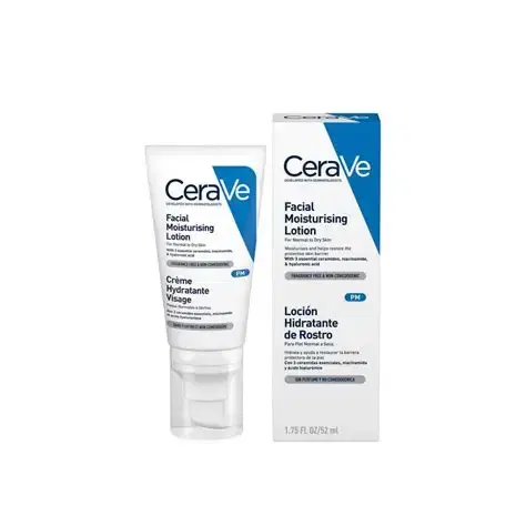 CeraVe PM Facial Moisturizing Lotion Night Cream with Hyaluronic Acid - 52ml فرنسي المكتب