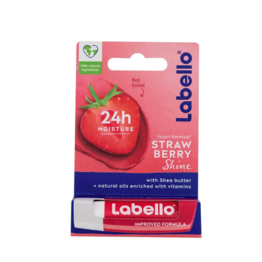Labello Strawberry Shine Lip Care Balm - 4.8g