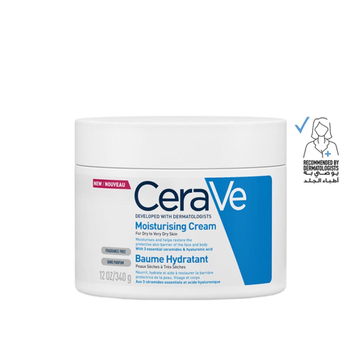 CeraVe Moisturizing Cream For Dry to Very Dry Skin -  340g فرنسي المكتب