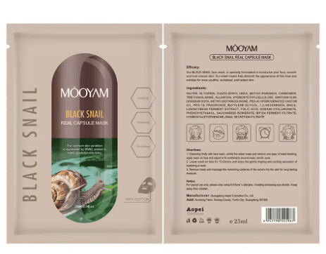MOOYAM Black Snail Facial Mask - 25 ml