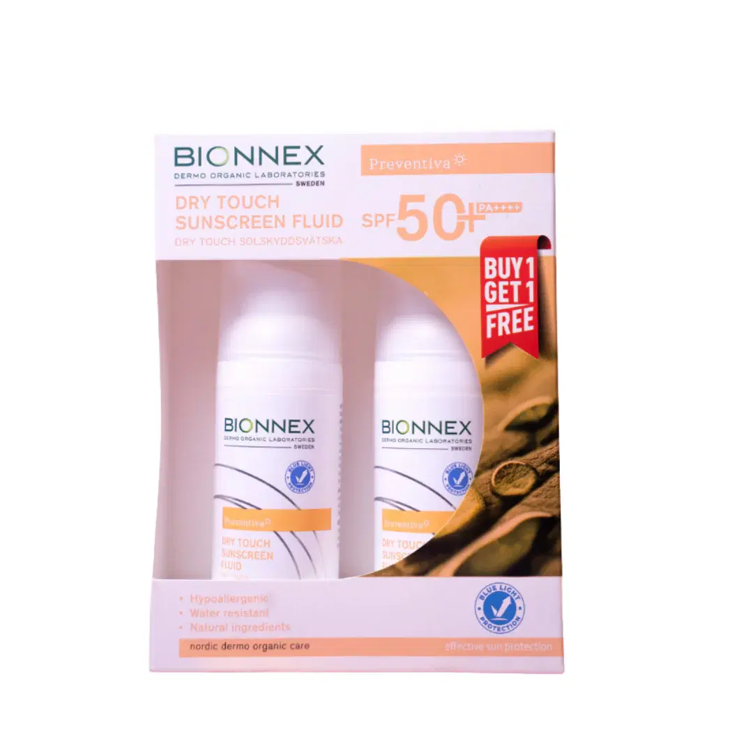 BIONNEX Dry  Touch Suncreen Fluid SPF50+ PA++++ - 1+1Free - 50ml