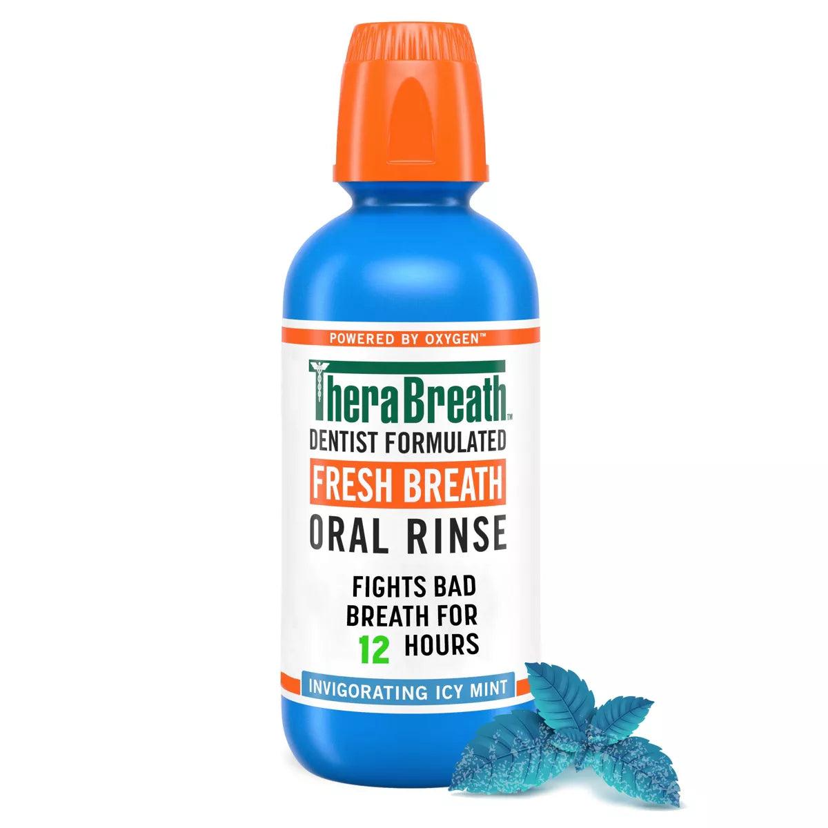 TheraBreath Fresh Breath Invigorating Icy Mint Mouthwash - 473ml