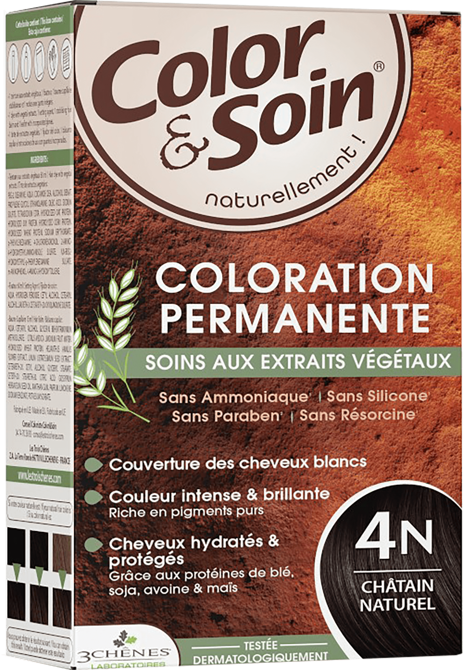 color&soin Hair Dye - 4N NATURAL CHESTNUT