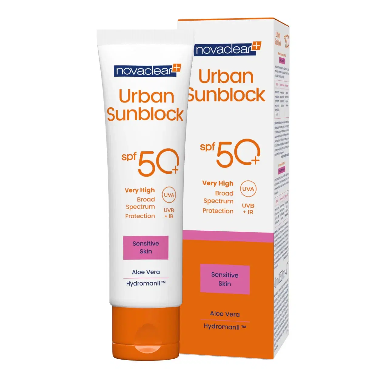 كريم نوفاكلير واقي شمس للوجه SPF 50+ للبشرة الحساسة - 40 مل