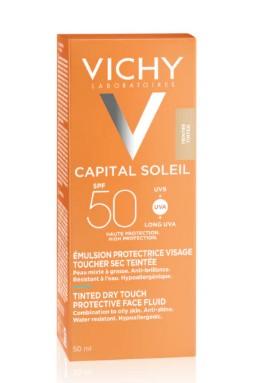 VICHY Capital Soleil Spf 50 Tinted Dry Touch - 50ml