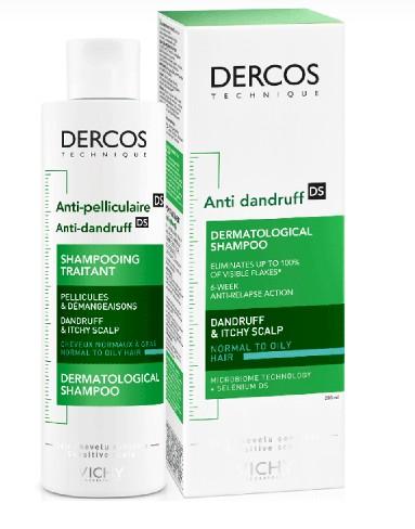 VICHY Dercos Anti-Dandruff DS Shampoo For Normal to Oily Hair - 200ml