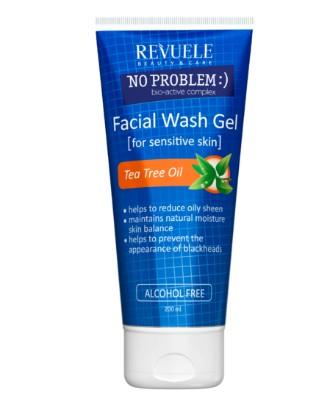 REVUELE No Problem Face Wash Gel Tea Tree Oil [ for Sensitive Skin ] - 200ml