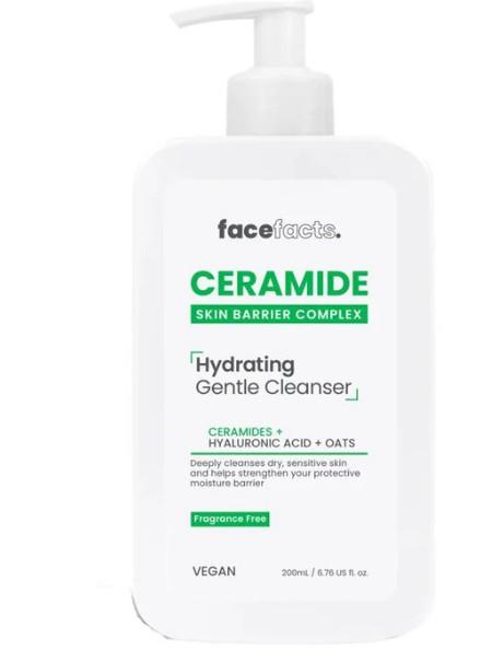 facefacts  Hydrating Gentle Cleanser 5 Ceramides + Hyaluronic Acid + Oats - 200 ml