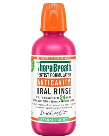 TheraBreath Anticavity Sparkle Mint Mouthwash - 473ml