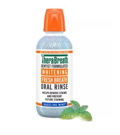 TheraBreath Whitening Fresh Breath Dazzling Mint Mouthwash - 473ml