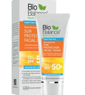 Biobalance Water Resistant Sun Protection Facial Cream - SPF 50+ - 75ml