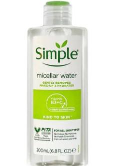 Simple Micellar Cleansing Water For All Skin Types - 200ml