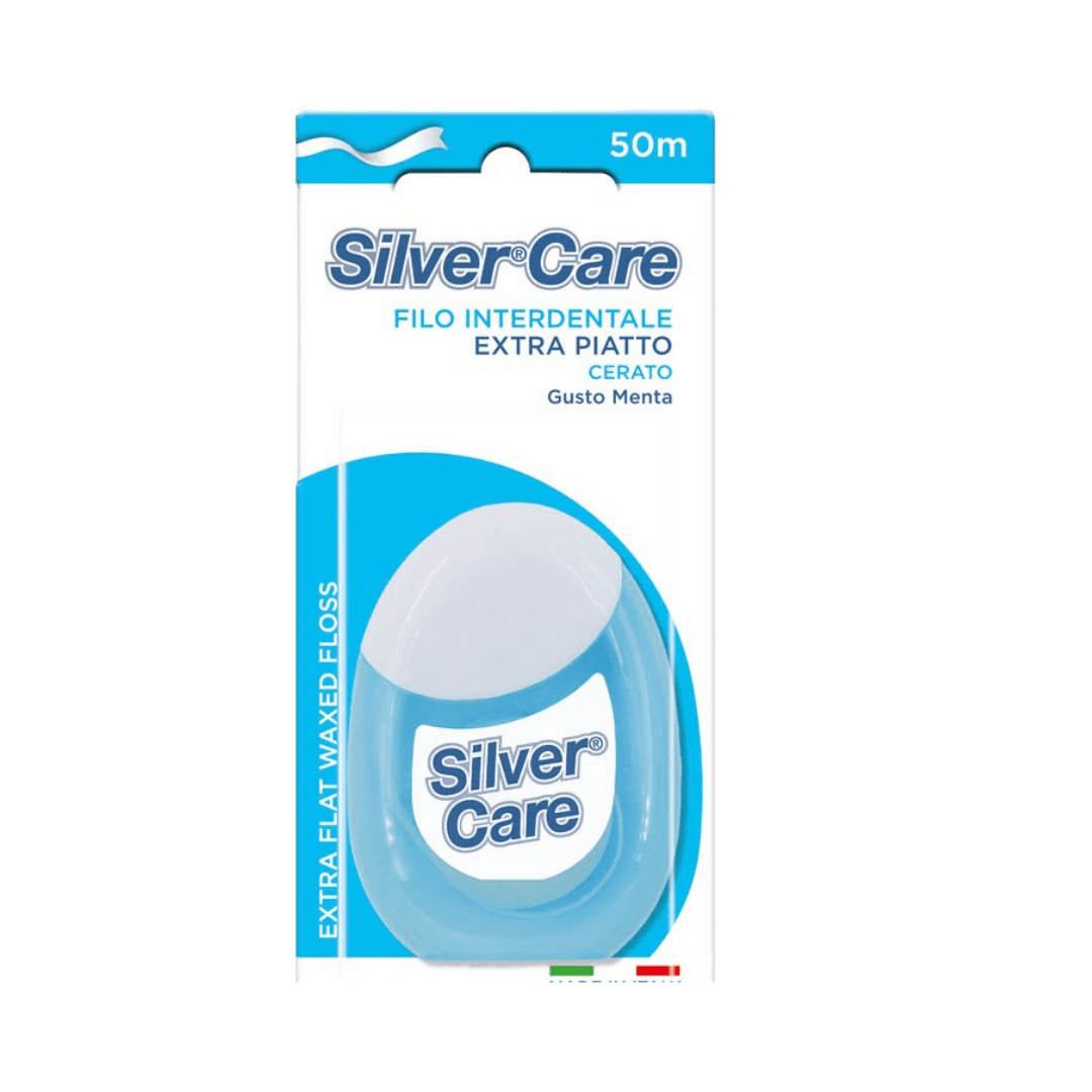 SILVER Care Floss Extra Flat Waxed