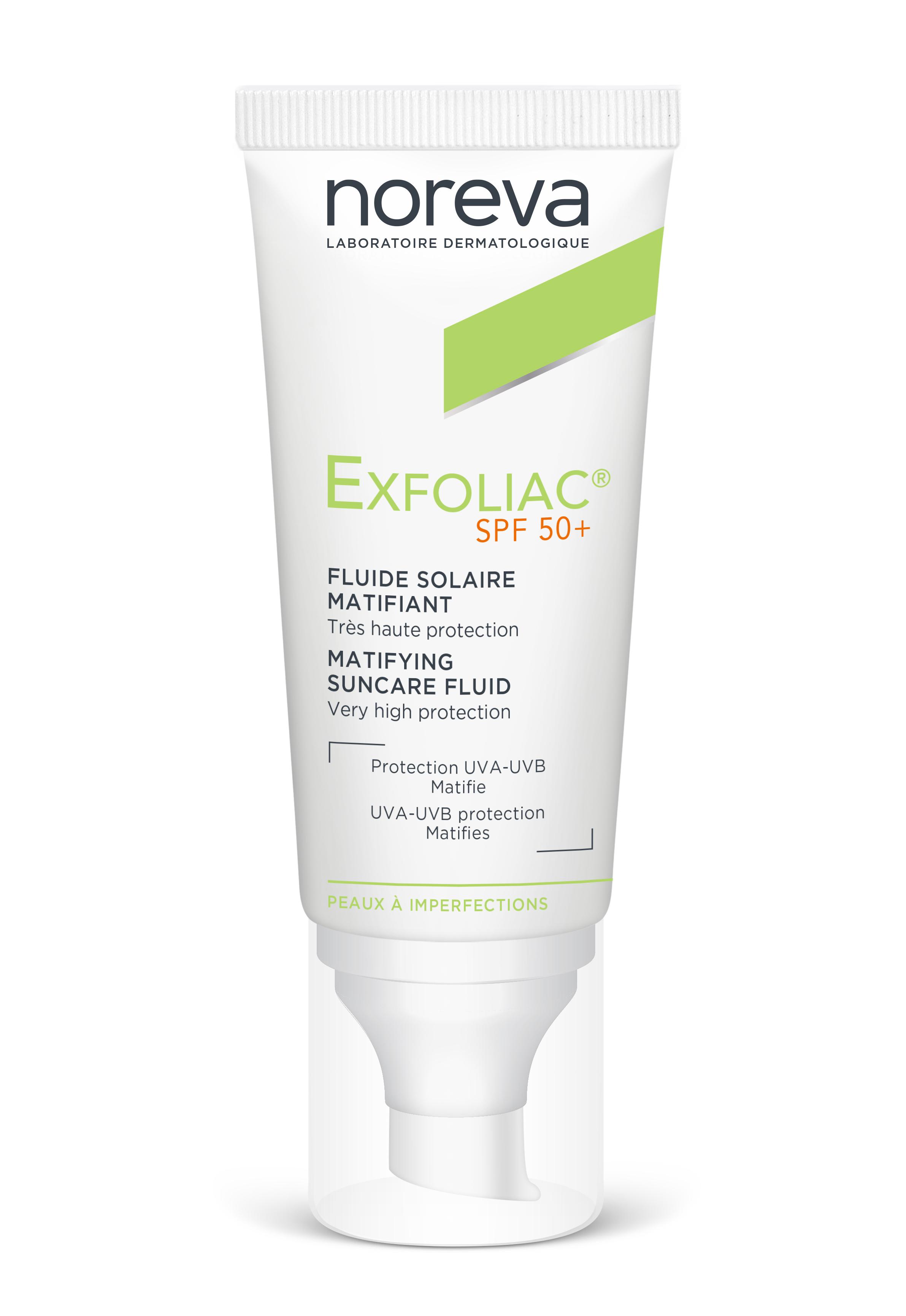 noreva Exfoliac Matifying Suncare Fluid SPF 50+ - 40 ml