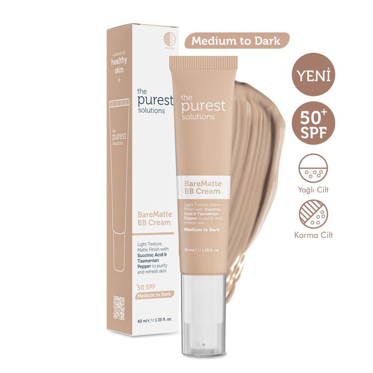 THE PUREST Bare Matte BB Cream SPF50 Medium To Dark - 40ml