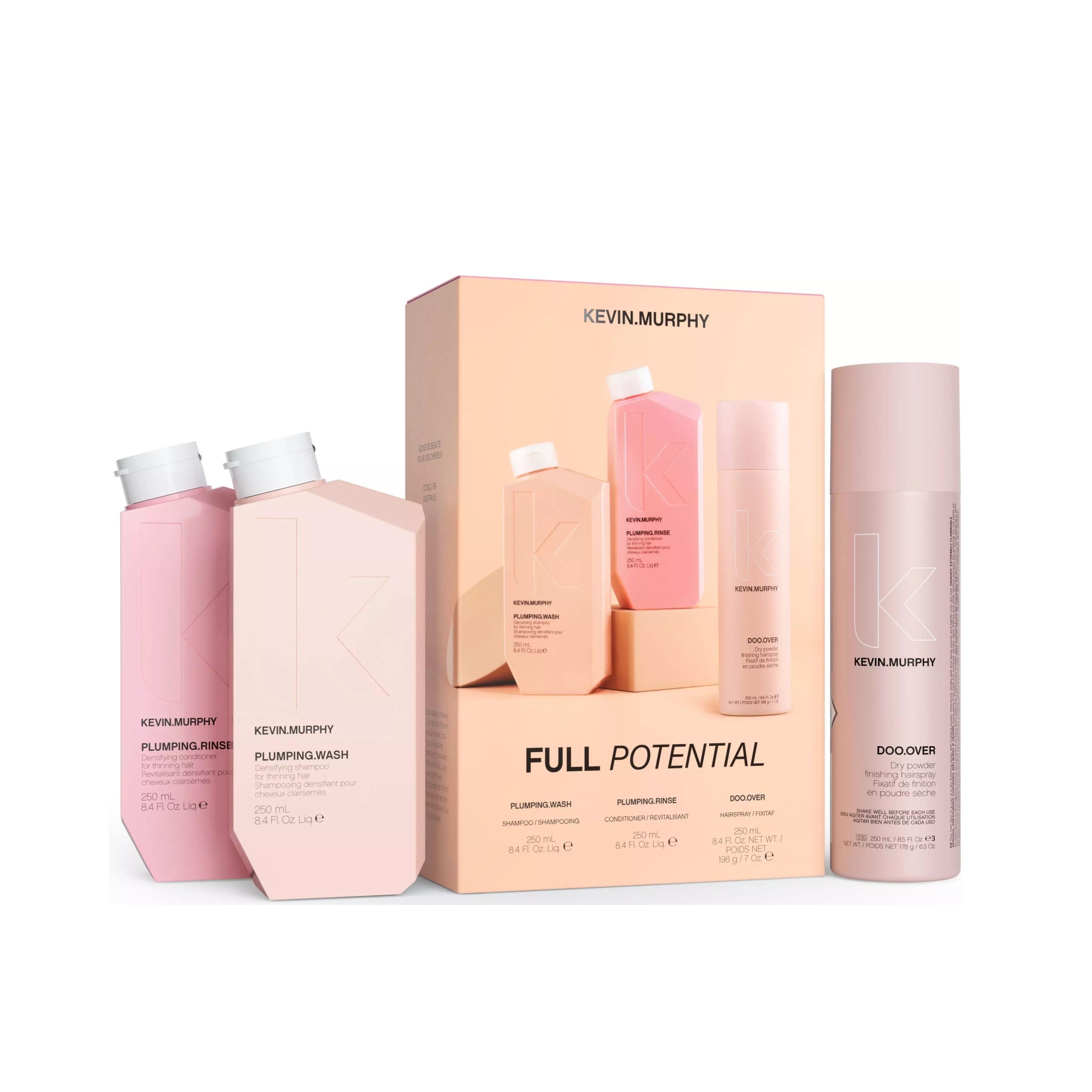 KEVIN.MURPHY Full Potential Shampoo (250ml) + Conditioner (250ml)+ Hair Spray (250ml) 3in1 Kit