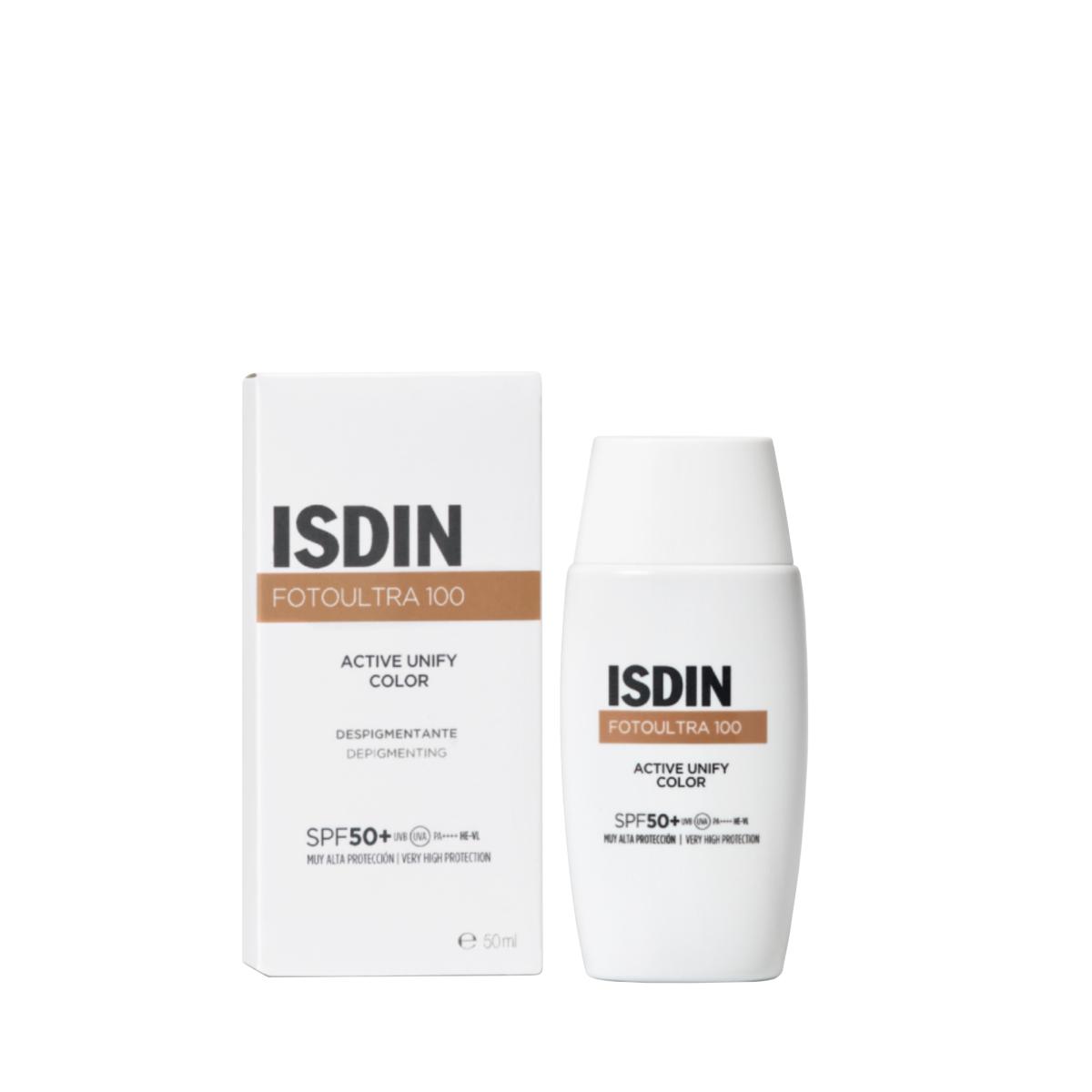 ISDIN FOTOULTRA 100 Active Unify Color SPF50 Depigmenting Sunscreen - 50ml
