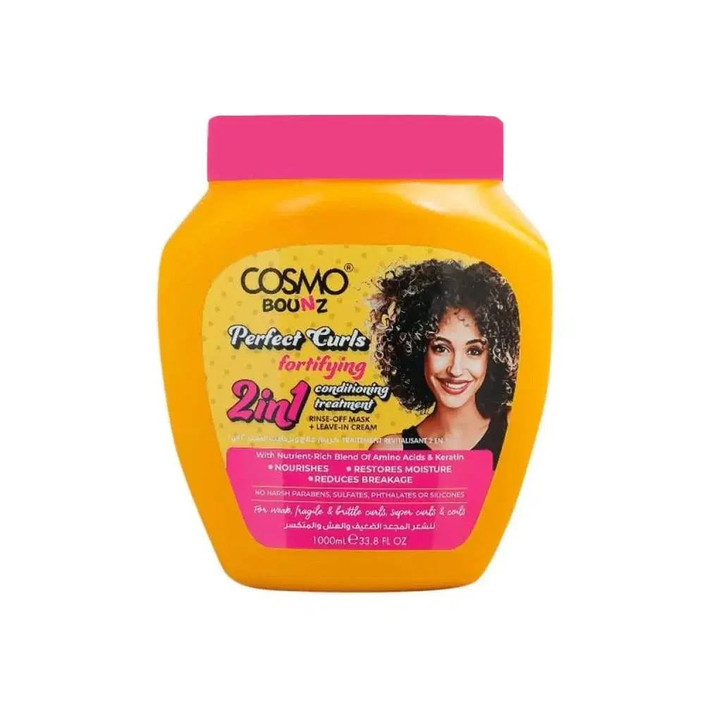cosmo Bounz 2-in-1 Perfect Curls Fortifying Treatment & Moisturizing Cream – 1000ml
