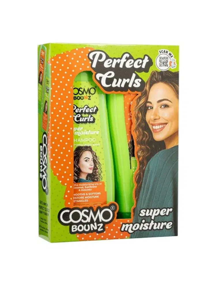cosmo Bounz Perfect Curls Hair Care Set Shampoo & Conditioner – 2 × 400ml
