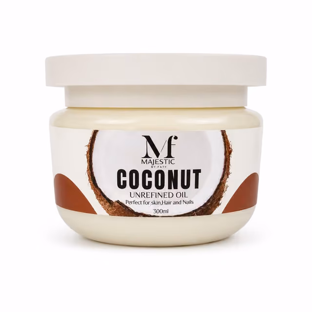 MAJESTIC BY FATY Coconut Unrefined Oil Perfect For Skin, Hair And Nails - 300ml