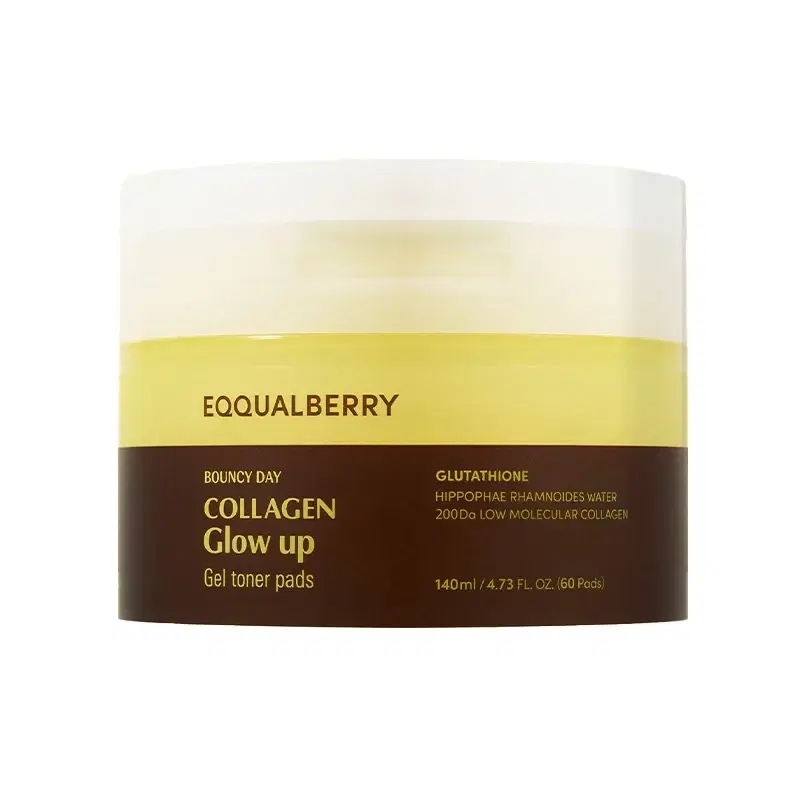 Eqqualberry Collagen Glow Up Gel Toner Pads - 140ml/60pads