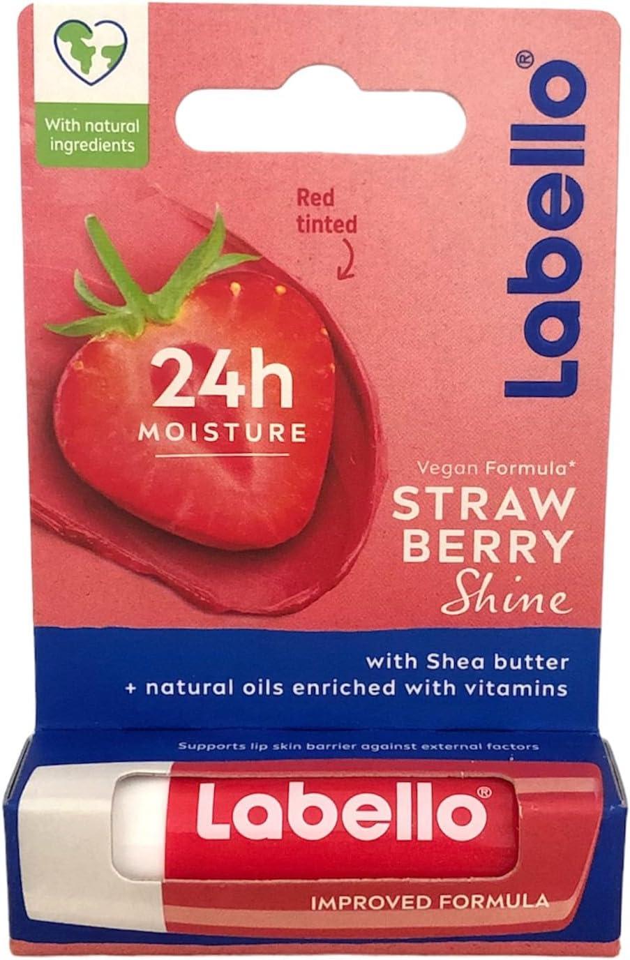 Labello Strawberry Shine Lip Balm - 4.8g