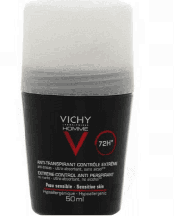 Vichy Homme 72HR Antiperspirant Deodorant Extreme Control Roll-On - 50ml