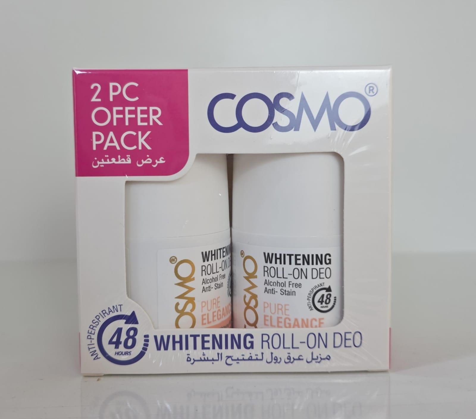 COSMO Whitening Roll-On Deo - Pure Elegance - 2Pc Offer Pack