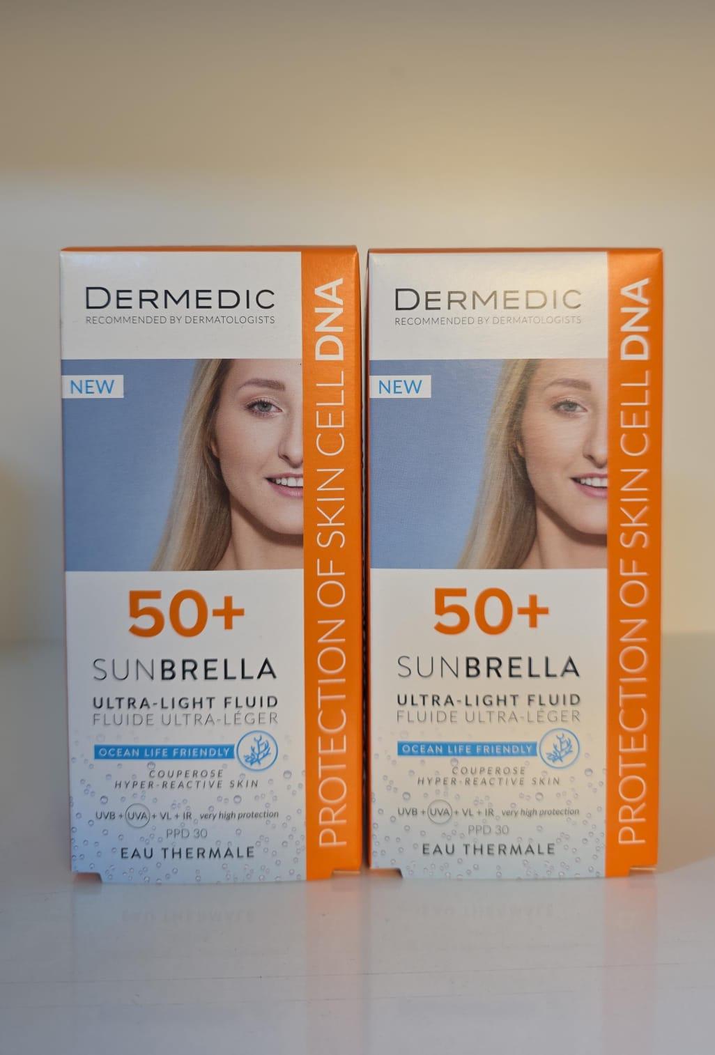 DERMEDIC Sunbrella Ultra-light fliud SPF 50+ - 1+1 - 40 ml