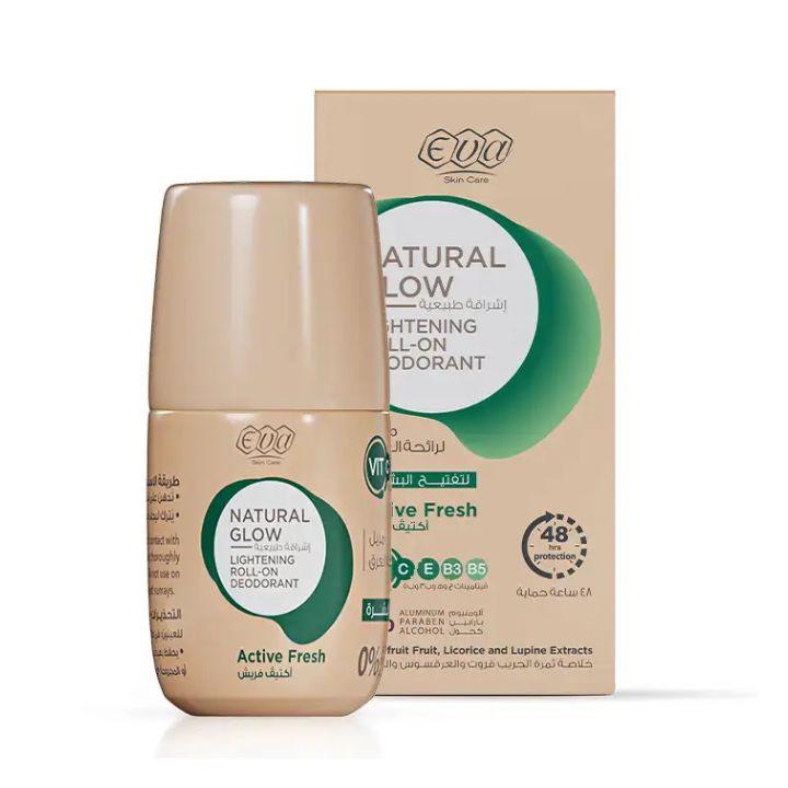 EVA Natural Glow Lightening Roll-On Deodorant Active Fresh - 60g