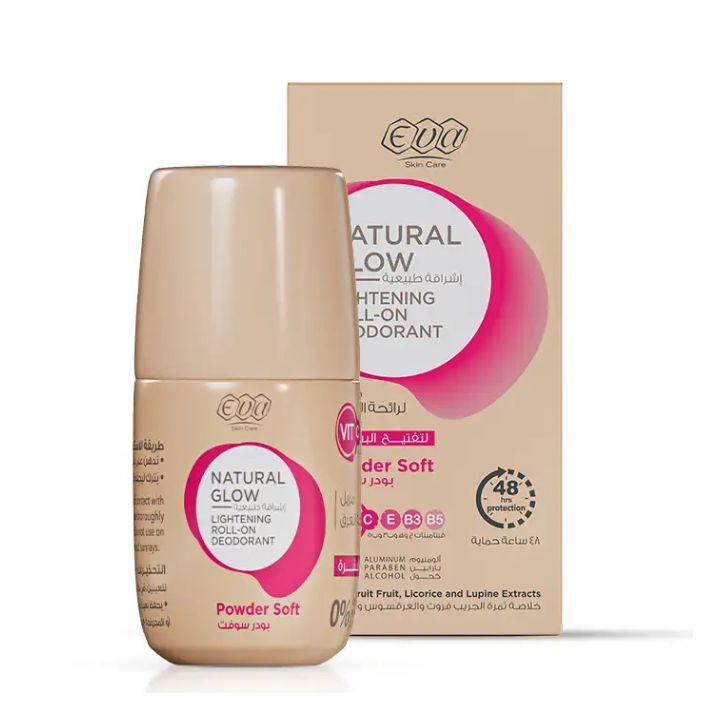 EVA Natural Glow Lightening Roll-On Deodorant Powder Soft - 60g