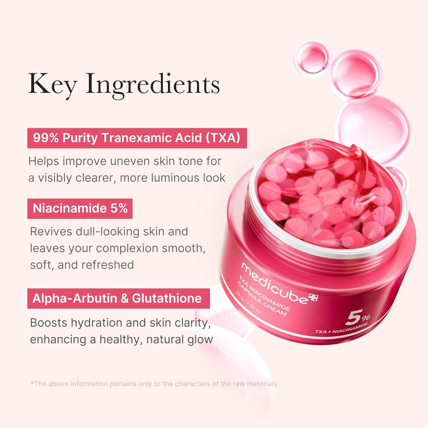 medicube txa niacinamide capsule cream 5% - 55g