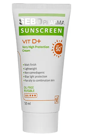 MY SEBO PHARMA sunscreen VIT D+ SPF50- Oil Free Invisible - 50ml