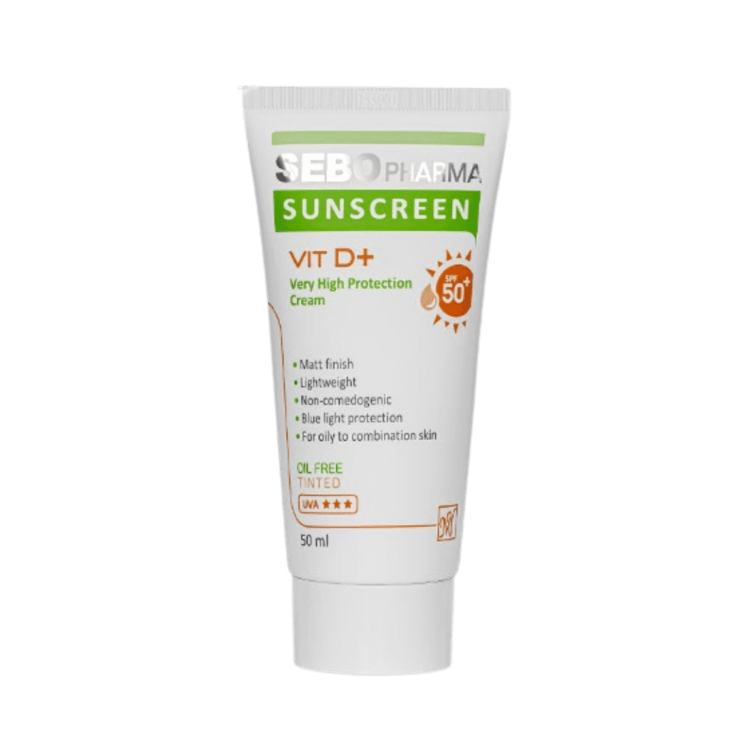 MY SEBO PHARMA sunscreen VIT D+ SPF50- Oil Free TINTED - 50ml