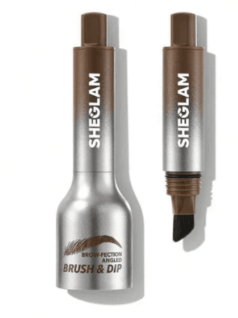 SHEGLAM Brow-Fection Angled Brush & Dip -Taupe