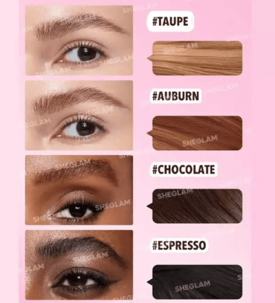 SHEGLAM Brow-Fection Angled Brush & Dip -Taupe