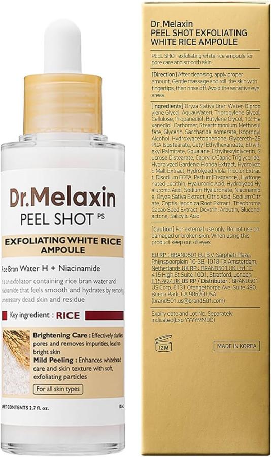 Dr.Melaxin Peel Shot Exfoliating White Rice Ampoule - 80ml