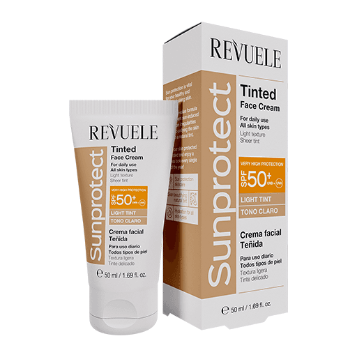 REVUELE Tinted Face Cream SPF50 All Skin Types - Light Tint - 50ml