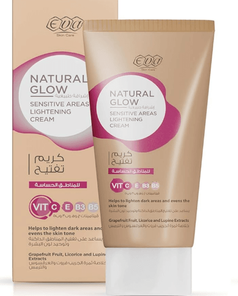 EVA Natural Glow Lightening Cream For Sensitive Areas - 50g